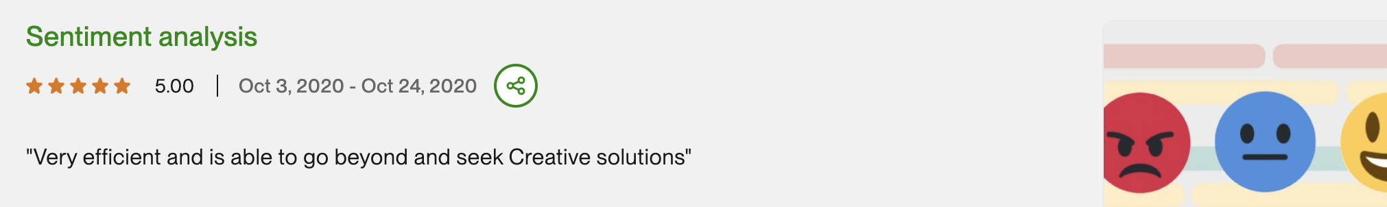 Upwork testimonial